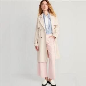 Old Navy Cozy l Double-Breasted Tie-Belt Trench